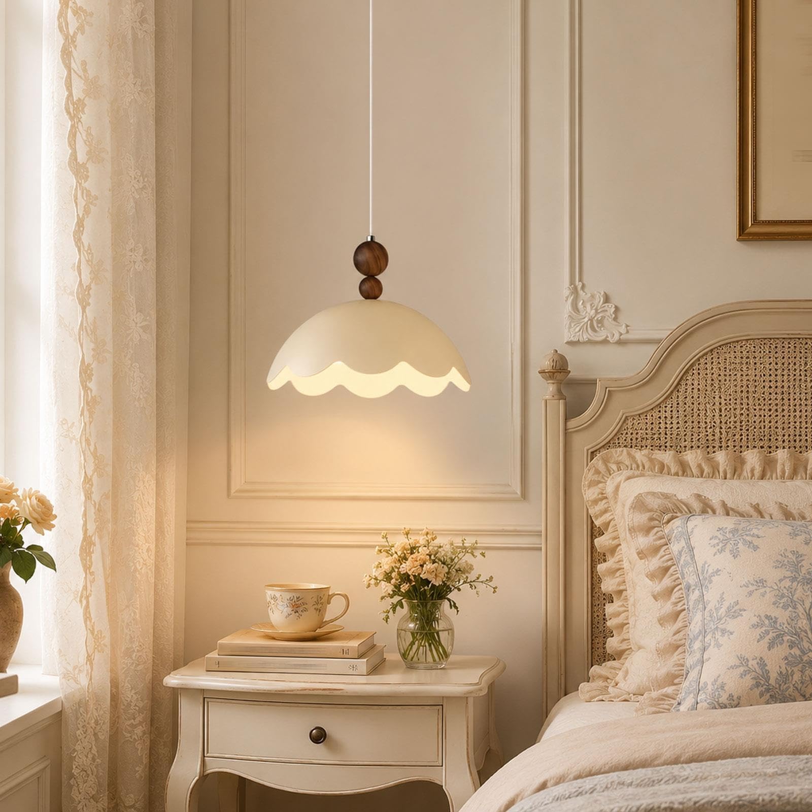 Lampada a Sospensione Cupola 40cm Stile Francese per Isola Cucina
