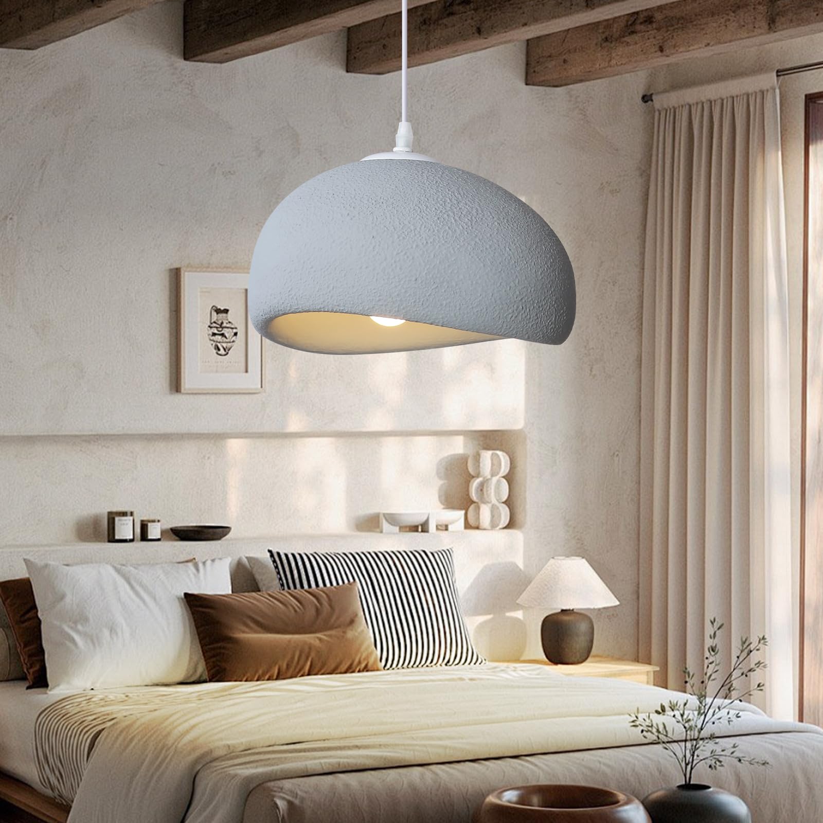 Wabi-sabi Pendelleuchte Aus Polystyrol – Moderne Hängelampe Für Küche, Schlafzimmer & Mehr