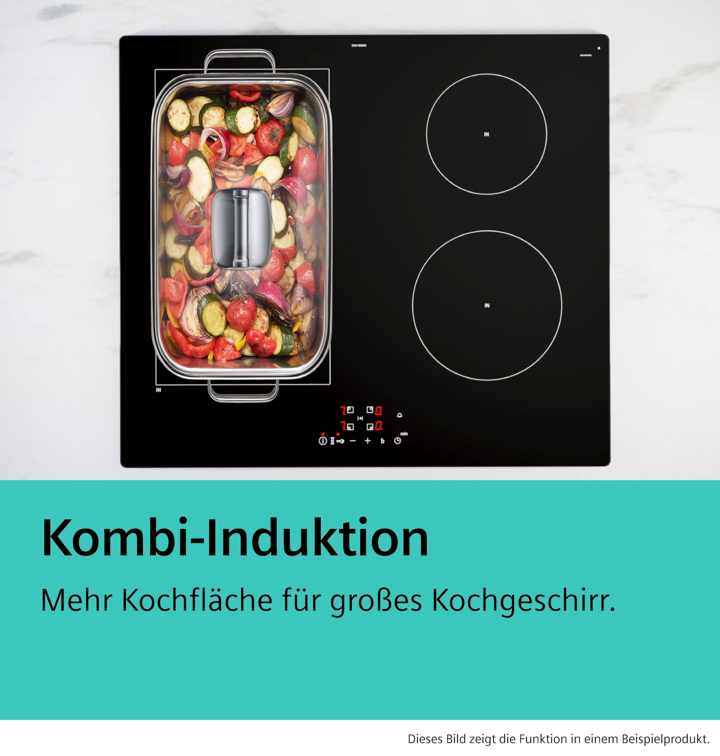 Siemens iQ500 Smartes Induktionskochfeld 60 cm Mattschwarz ED61AHSC1E | Matt Edition, Kombi-Induktion, Home Connect, Bratsensor Pro, Favoriten-Taste, Kindersicherung, Restwärmeanzeige, Glaskeramik