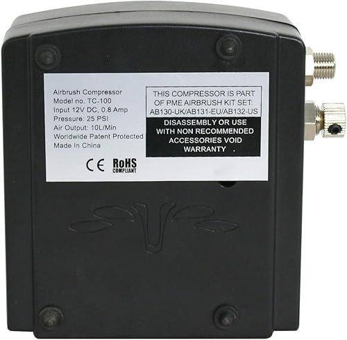 Miniatura 4 de JupiterForce Mini kit de compresor de aire portátil para principiantes, sistema de aerógrafo de doble acción para manualidades, arte de uñas,