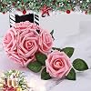 Higfra Flores artificiales 25 piezas, rosas falsas de espuma de aspecto real con tallos para ramos de boda de bricolaje, centros de mesa para baby shower, arreglos, decoración de fiestas del Día de la Madre 7