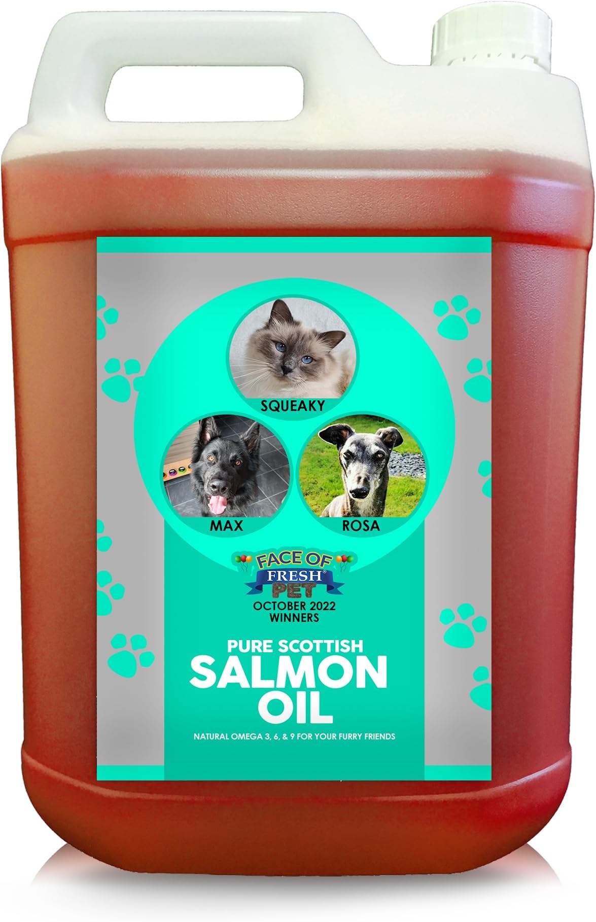 Salmon Oil For Dogs UK, Omega 3, Dog and Cats Health Supplements 5L