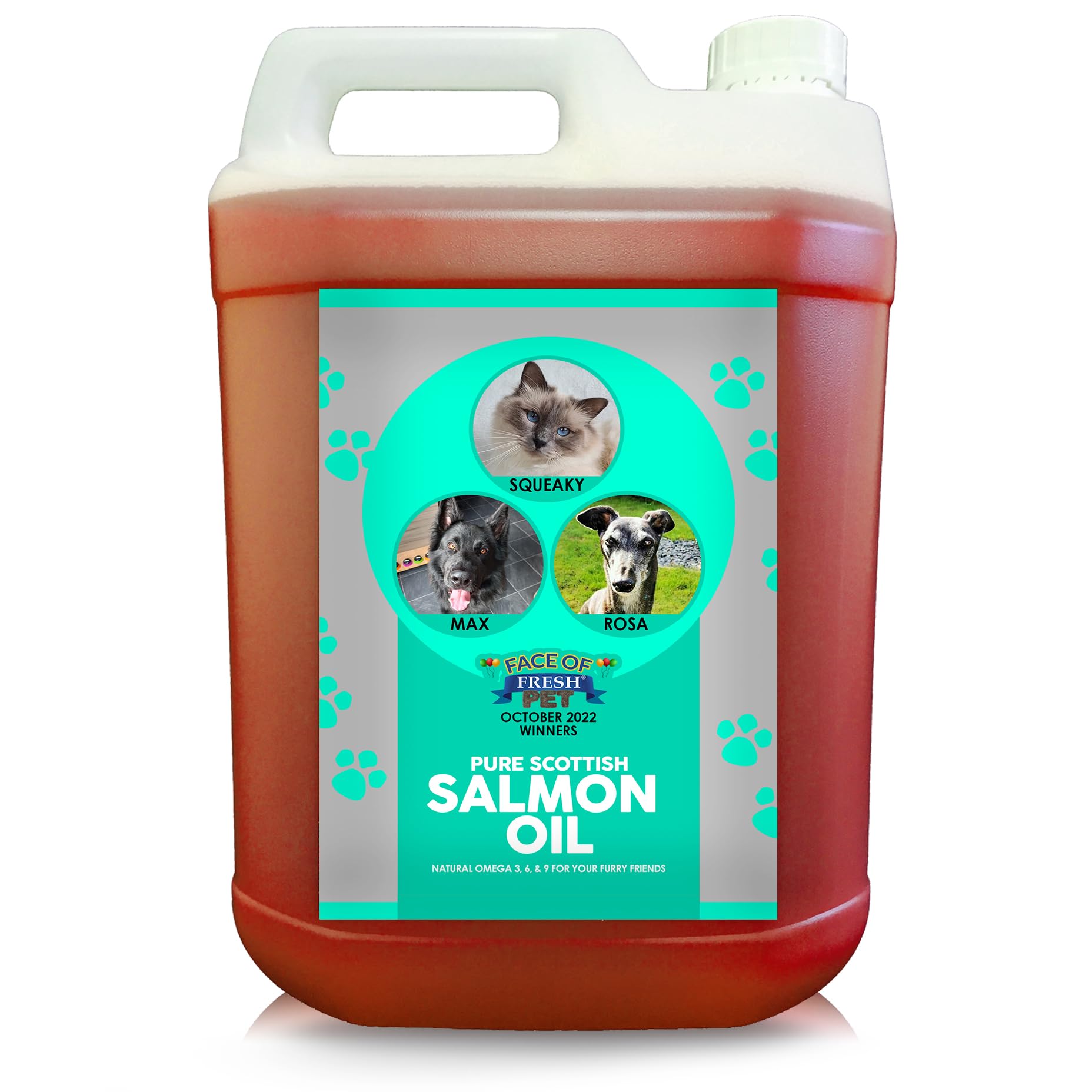 Scottish Salmon Oil 100% Natural Omega 3 Supplement Fresh Pet (5L)