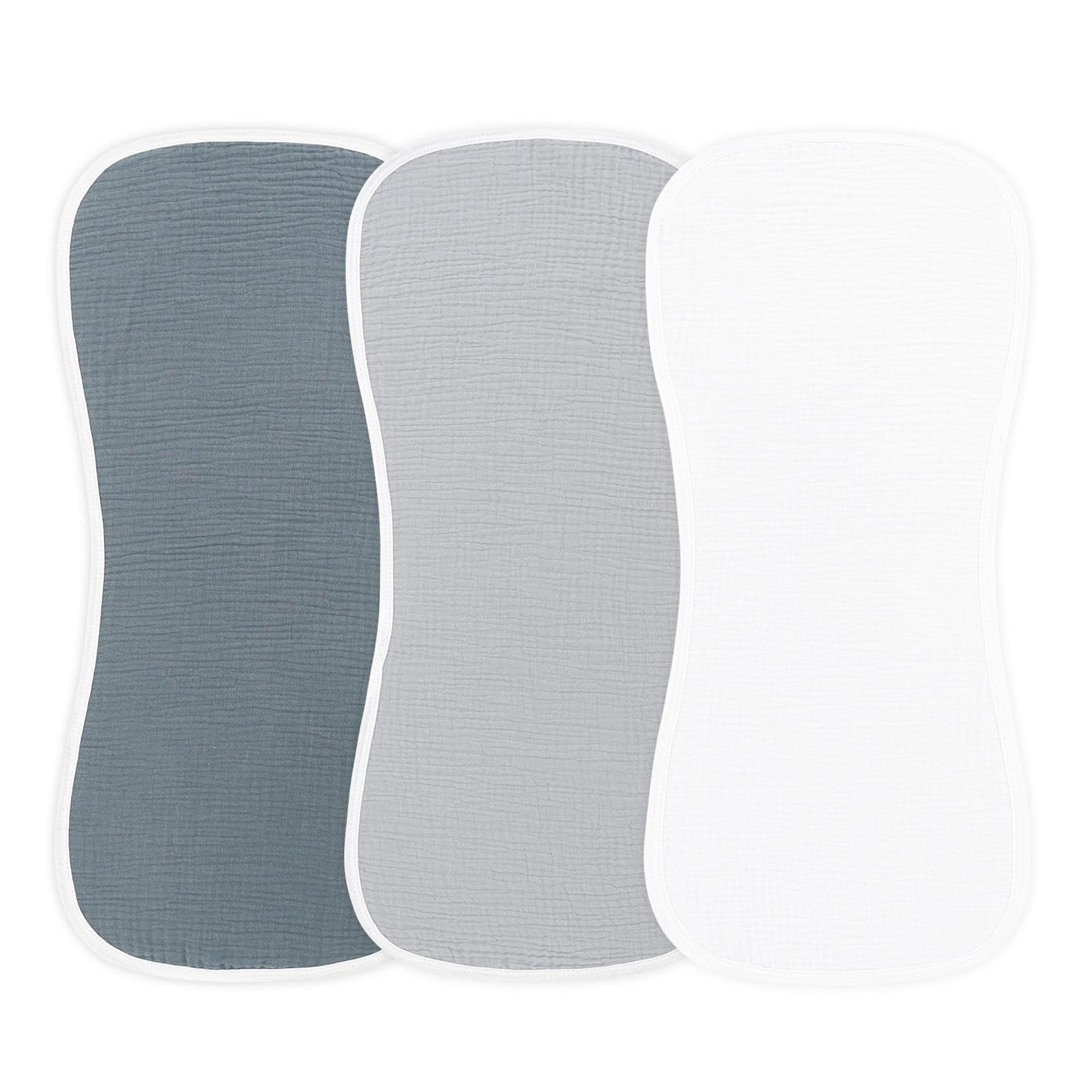 KMGDM 3pcs Baby Burp Cloth Soft Cotton Absorbent Nursing Towel Breathable Drooling Pad for Newborns Infant Care Saliva Towel