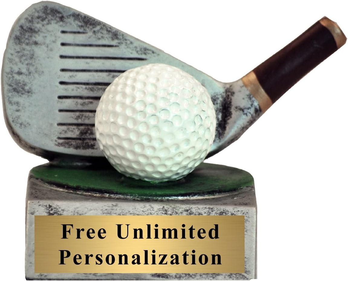 Golf Colortek Trophy with 3 lines of custom text
