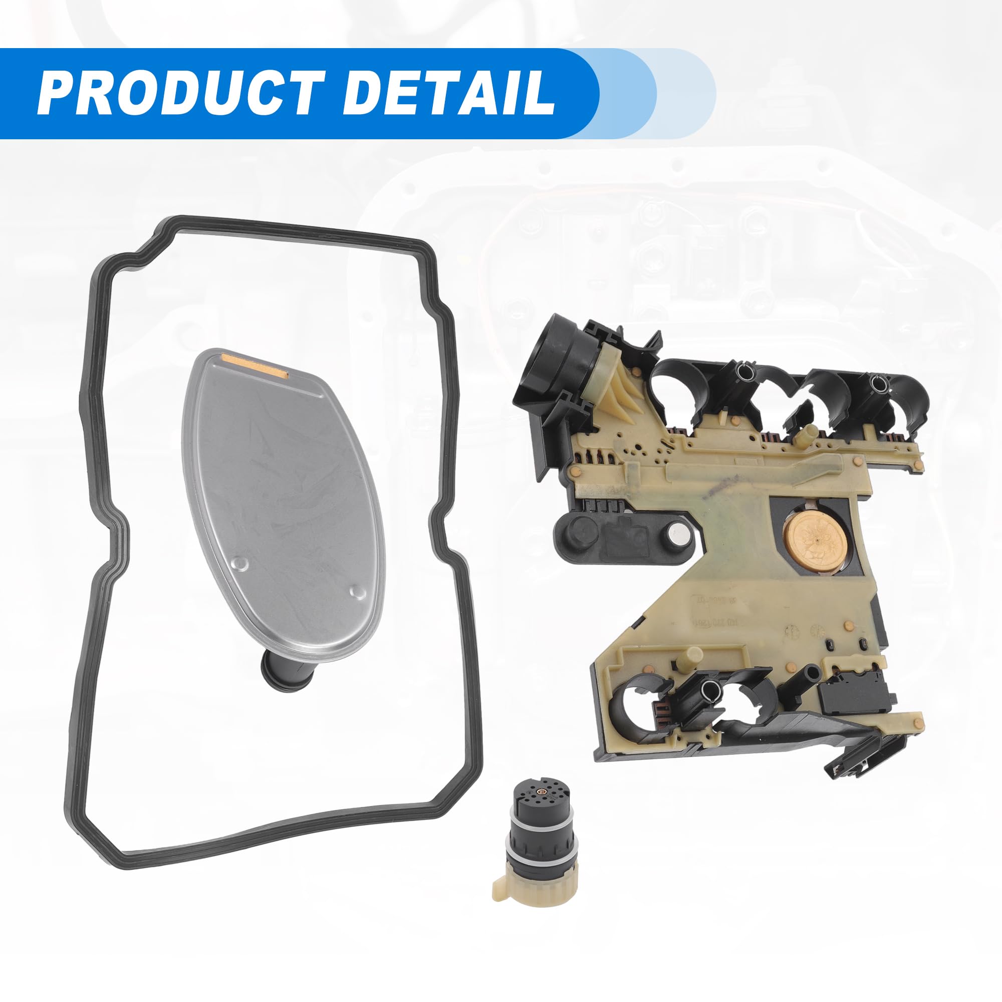 QUARKZMAN Kit De Conector Y Filtro Para Mercedes-Benz 722.6-1 Juego | Color Negro/Plateado, Material Metal/Caucho, Nro Oe 1402770095, Para Chrysler 300 12-14, Para Dodge Charger 06-20