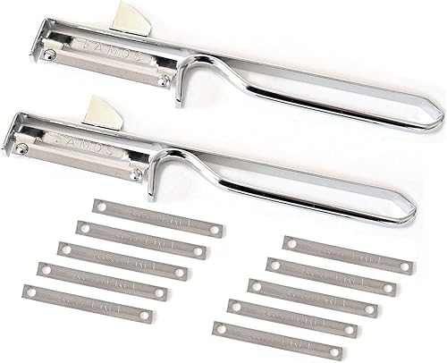 Westmark Famos - Pelador de papas y 10 cuchillas de repuesto, pelar verduras, frutas, 2 peladores