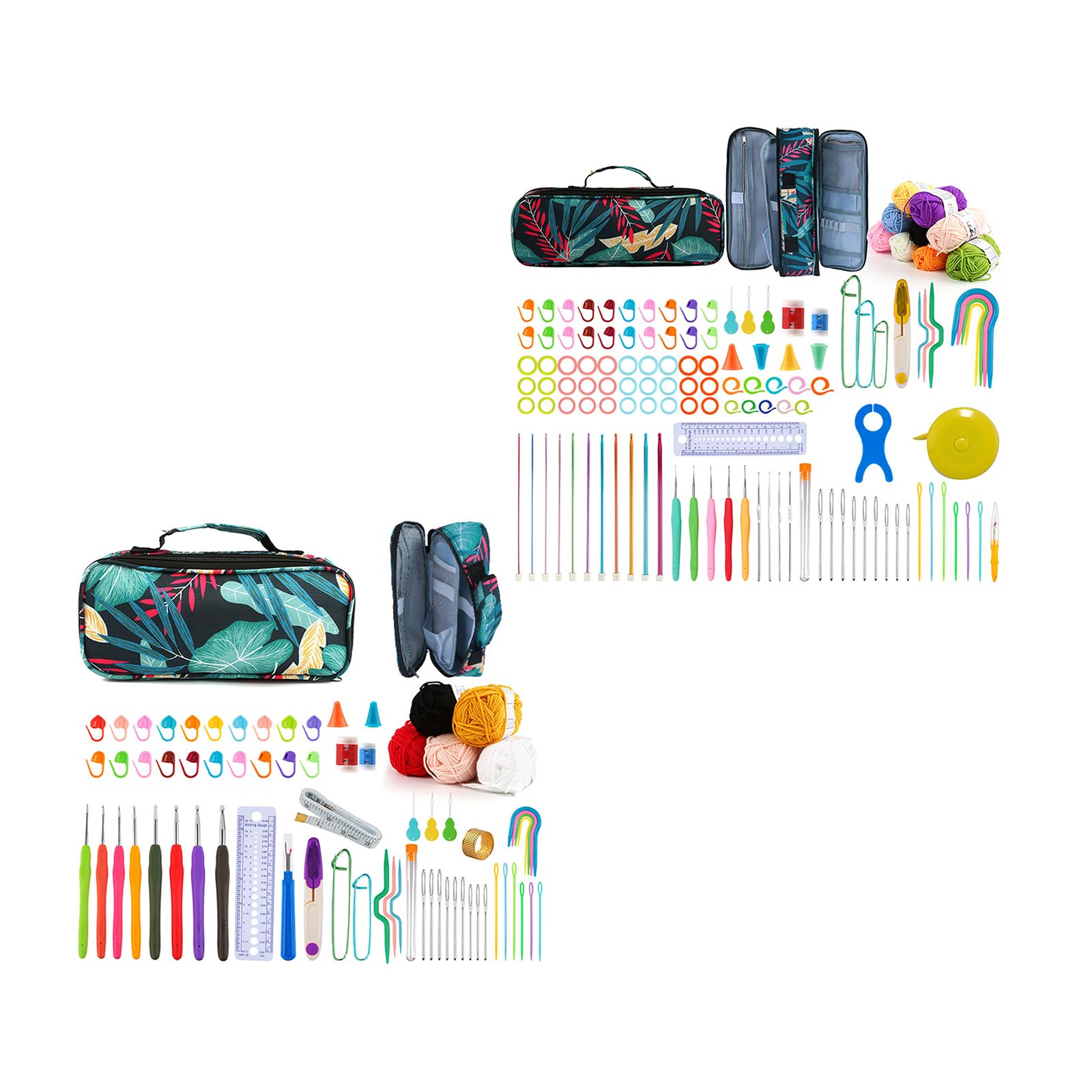 Elnwnnkc Kit per principianti Set uncinetti con filato Uncinetti ergonomici Accessori per maglieria Kit per principianti Accessori per maglieria