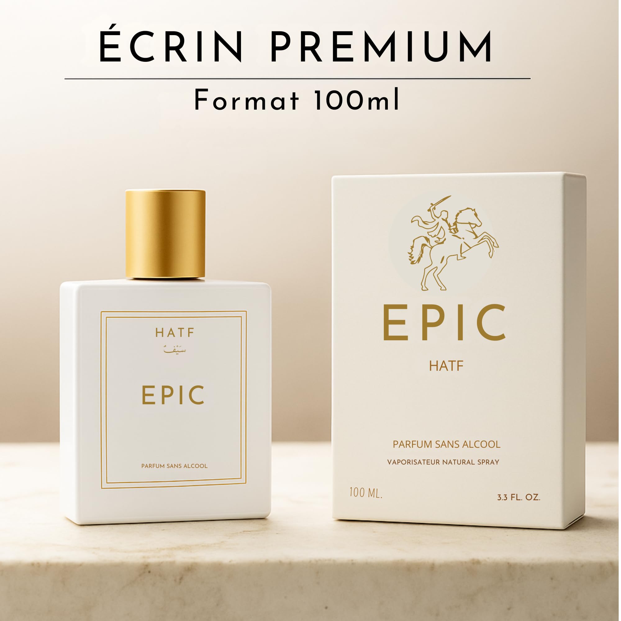 Epic - Bezalkoholowe perfumy z piżmem - luksusowe, etyczne, halal, wyprodukowane we Francji - Mężczyźni i kobiety 100ml