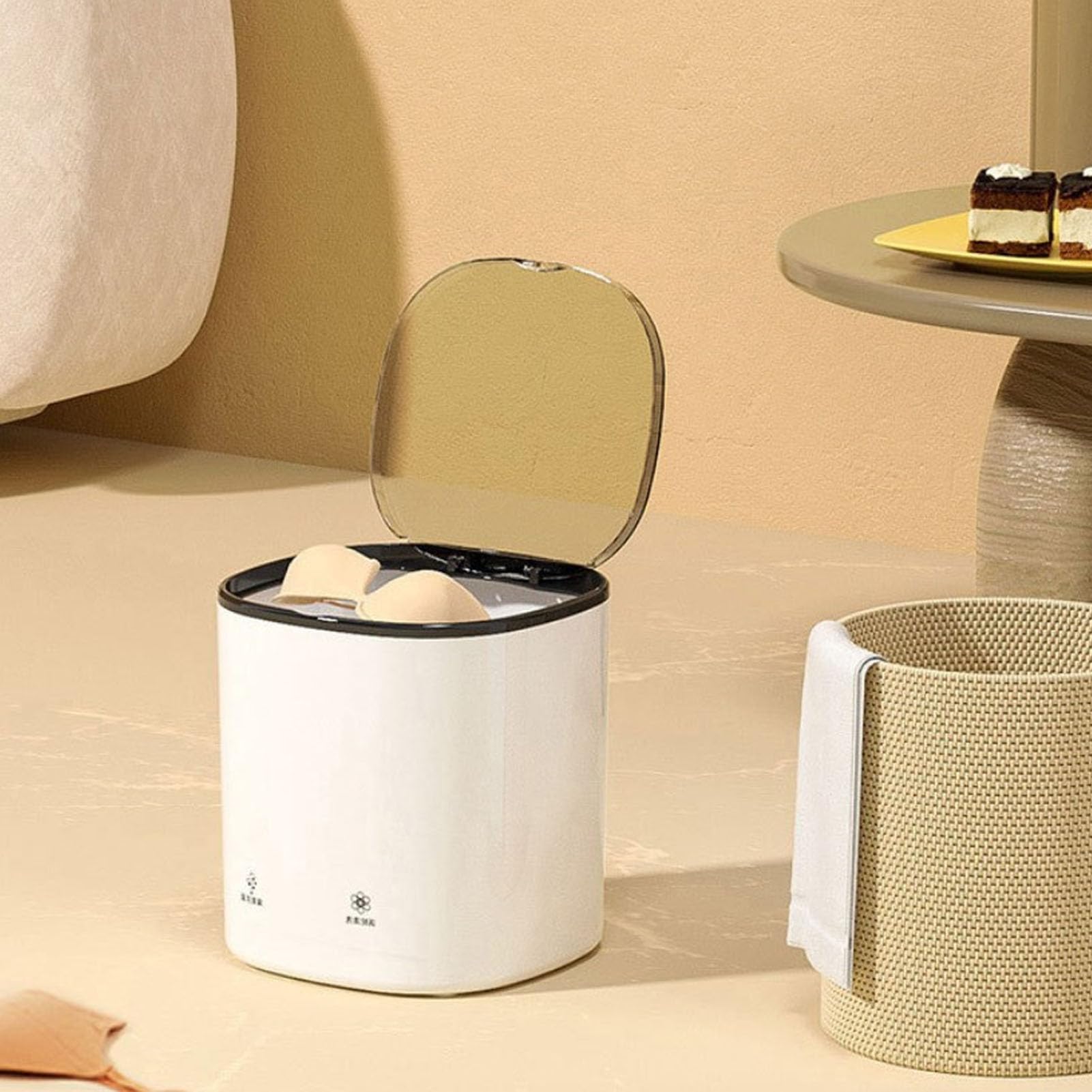 Pennello Cosmetico Automatico, Pulitore Pulitore Pennelli Trucco Macchina 2 in 1 Mini Lavatrice da 4,5 Litri Alimentata Tramite USB, Detergente Pulitore Pennelli Cosmetici con