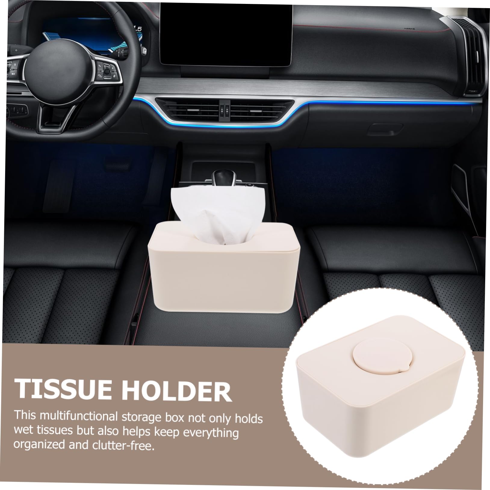 Sosoport Caja Dispensadora de Toallitas Húmedas de Silicona con Tapa Hermética Resistente y Versátil para Coche Oficina y Hogar Protección y Conservación de Pañuelos y Pañuelos de
