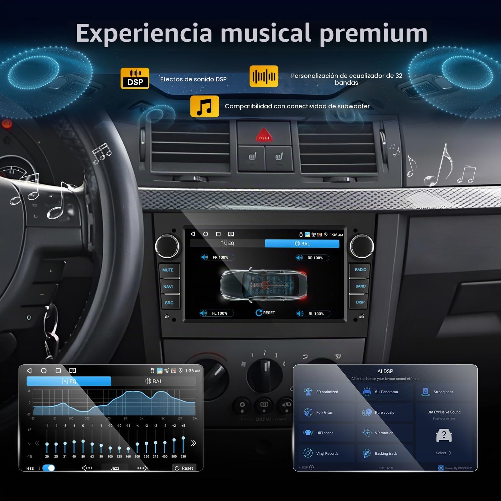 Radio de Coche Android para Opel Corsa D, Astra H, Zafira B, Meriva A/B, Vivaro, Combo, Tigra TwinTop, CarPlay Android Auto inalámbrico, GPS, DSP, WiFi, Plug & Play + Cámara Trasera