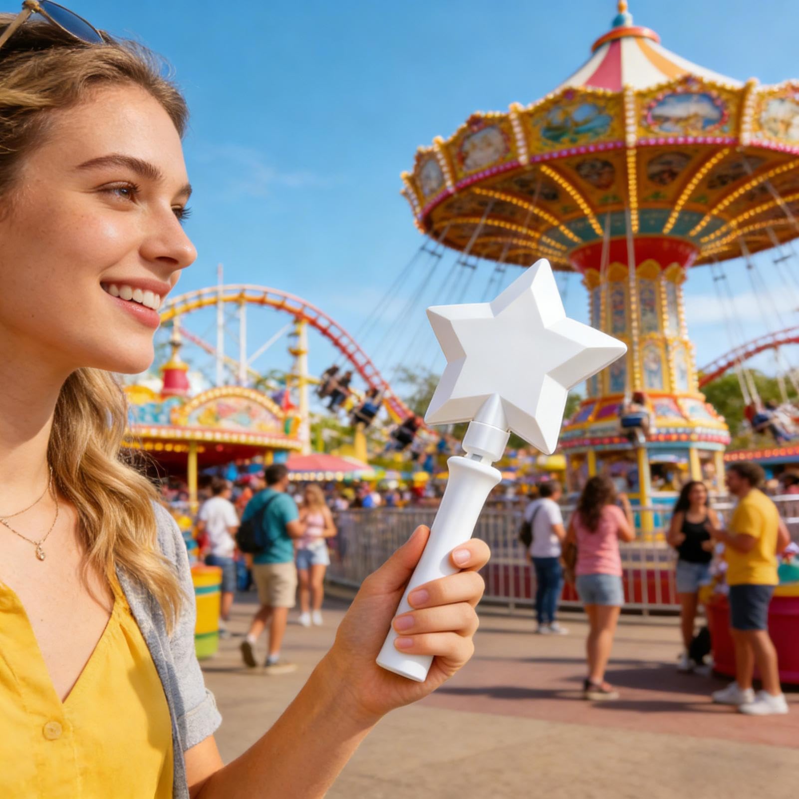 Générique Taps-to-Pay Porta Carta di Credito Stampa 3D Bacchette Magici Retrattile Starlight, per Scherzi di Serata Raves E Cartelle