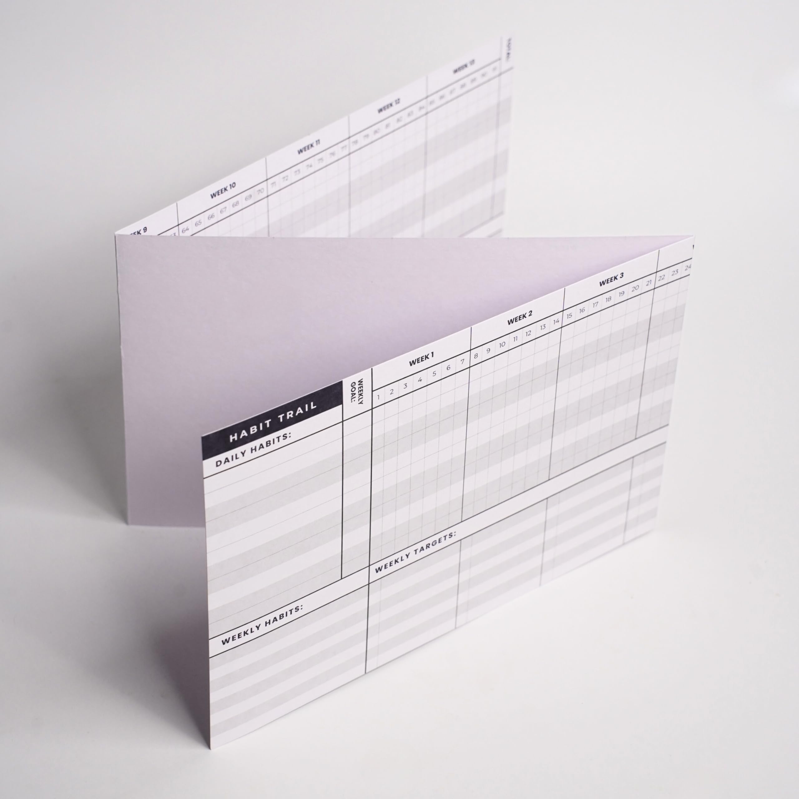 SHENZATION Habit Trail for Motivational Goals Journal, Productivity Tool and Weekly Habit Tracking | 6-Month system includes two 13-week cards | Daily Habit Tracker Journal and Goal Board 1