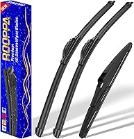 ROOPPA Wiper Blades for 2013-2018 Toyota RAV4 - 26+16+10 Inch OEM Replacement Set of 3, All-Weather Streak-Free U/J Hook
