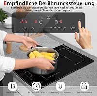 Cooksir Indukciós Főzőlap 2 Zónával - 3500W Teljesítmény, 29cm Beépíthető, Flexibilis Kombinált Zóna, Érintőgombos Vezérlés, Biztonsági Zár 5