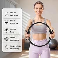 Vista 7 de RitFit Pilates Ring Circle - 14 Inch Magic Fitness Circle for Toning Inner & Outer Thighs, Bonus Workout Guide Included