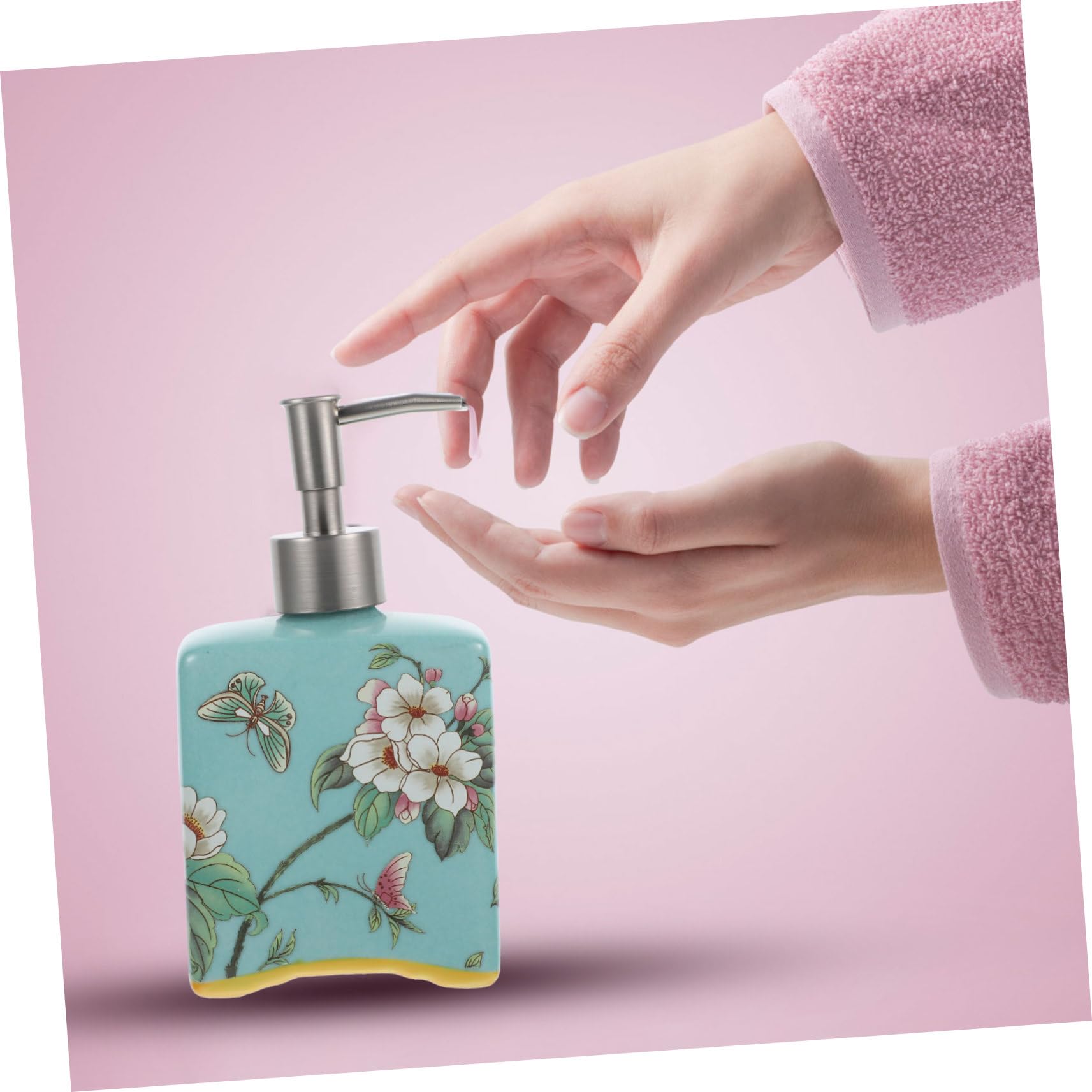 Dispensador de Jabón Recargable de Cerámica 410ml para Baño