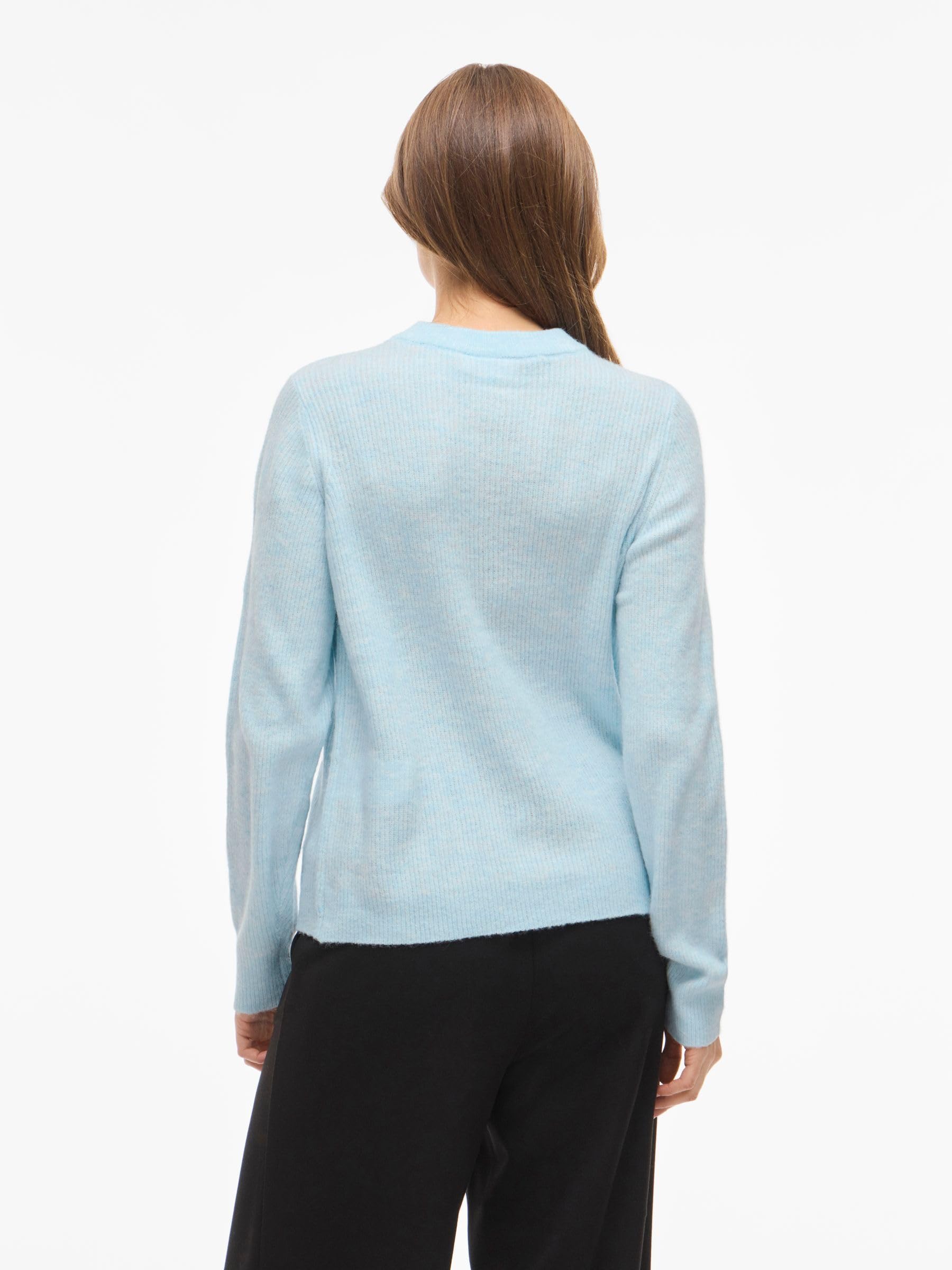 Vila Vivioli O-Neck Rib Knit Cardigan- Vivioli O-Neck Rib Knit Cardigan-Noos Mujer (Pack de 1)