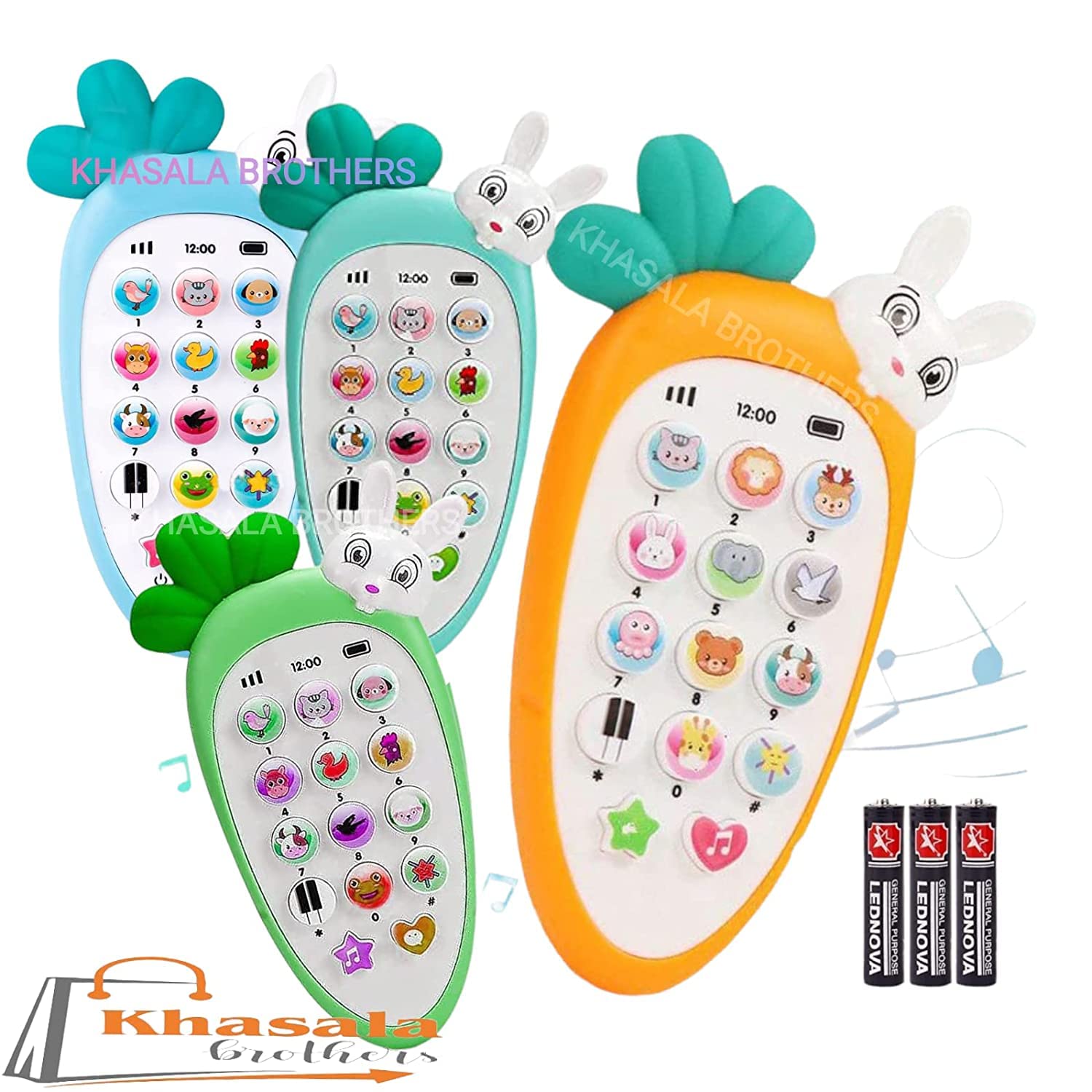 Khasala Brothers® Musical Rabbit Phones Toys for Kids, Musical Smart Animal Sound Light with 20 Songs & Key Switch for Gifts for Boys & Girls ( Multi-Color ) (B09XQQQH8C) Amazon Price History, Amazon Price Tracker