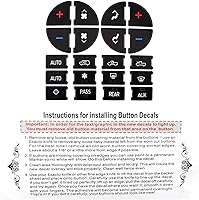 Vista 7 de SecosAutoparts Juego de calcomanías de panel AC y calcomanía de reparación de botón de radio, kit de reparación de calcomanía de botón de tablero AC