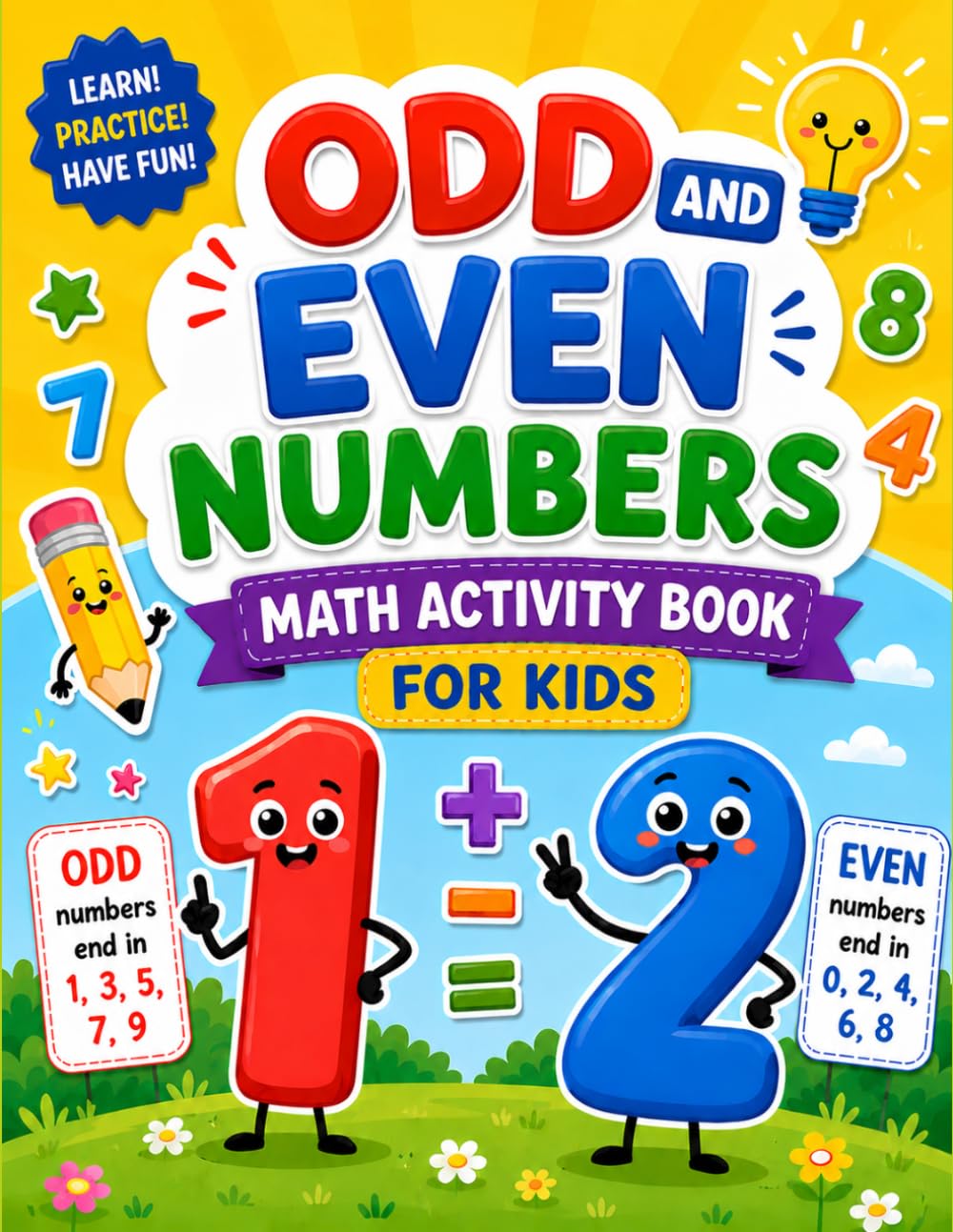 Odd and Even Numbers Math Activity Book For Kids: Fun and Engaging Math Workbook for Early Learners, Odd and Even Numbers for Kids, Coloring Worksheets For Grade 1-6 (Games & Activities Math)