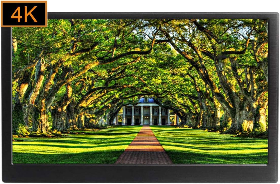 4K Portable Monitor 15.6 inch HDR LCD Computer Monitor IPS Screen Resolution 3840 x 2160 Professional Gaming Working Display Screen Built-in Speaker