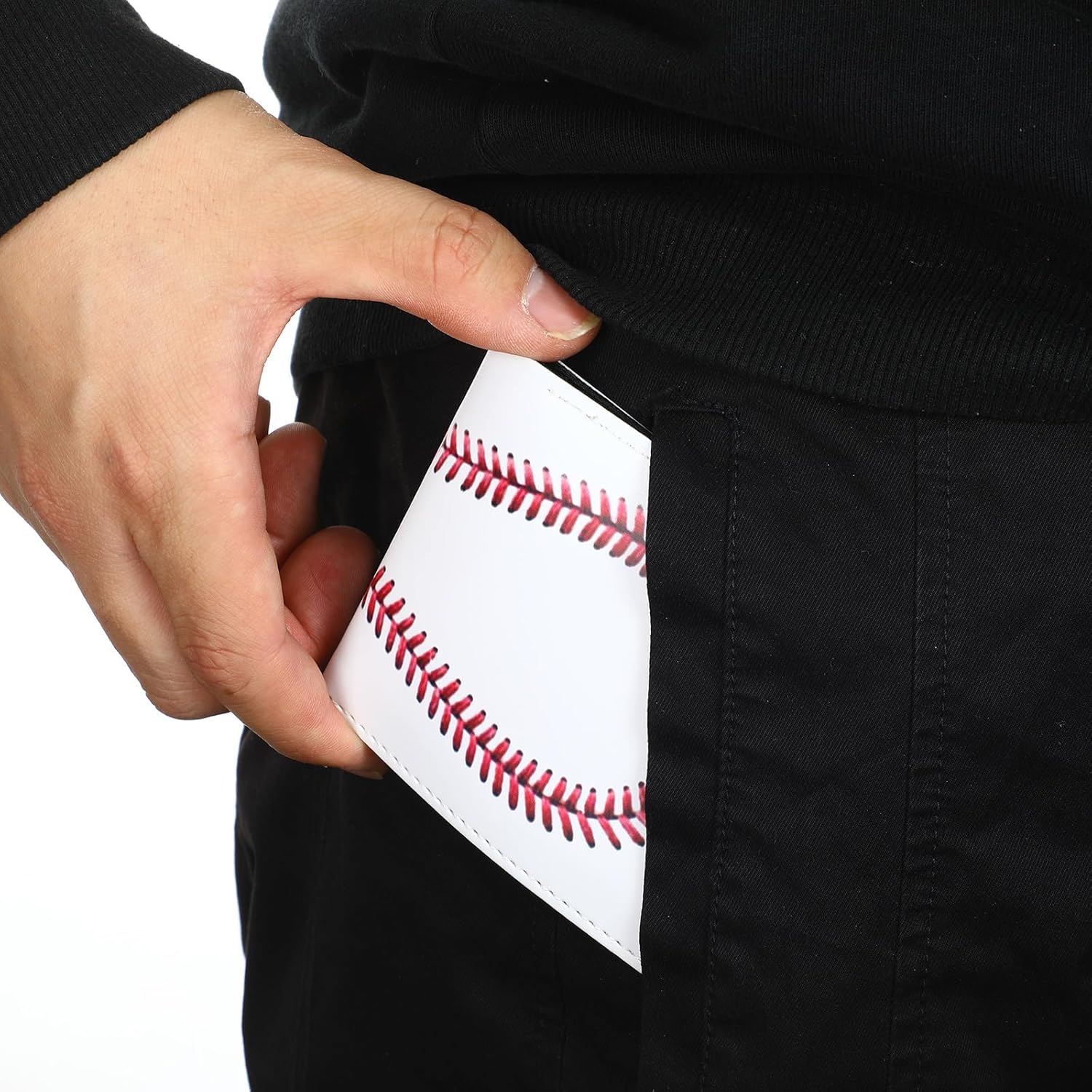 Yeyeplum 野球財布 12個 ホワイトレザー 野球ステッチ 札入れ 小銭入れ IDウィンドウ付き スポーツパーティー チームギ