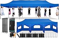 Vista 58 de COBIZI - Carpa emergente plegable de 10x20 pies con 6 paredes laterales, carpa resistente UPF 50+ para todas las estaciones, resistente al viento