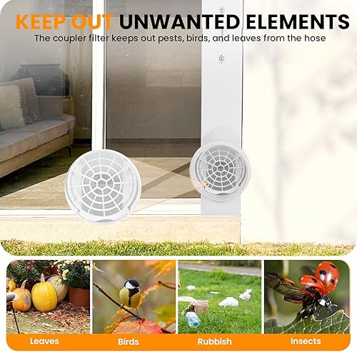 Miniatura 7 de LuckIn Kit de aire acondicionado portátil con manguera y paneles, kit de sellado de ventana ajustable con manguera de 5.9 pulgadas de diámetro y 59