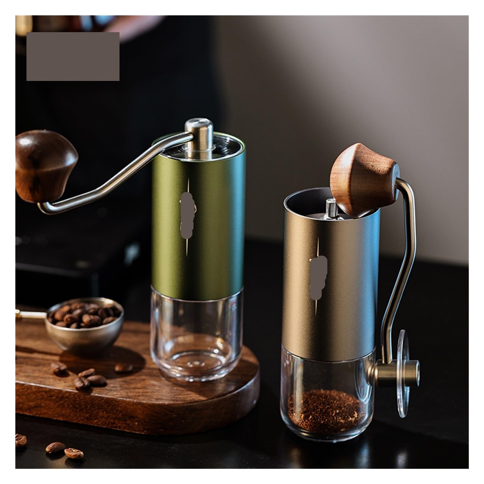 Compatibile con la smerigliatrice manuale for chicchi di caffè, portatile, in acciaio inossidabile, manovella, strumenti da barista cucina(3pcs)