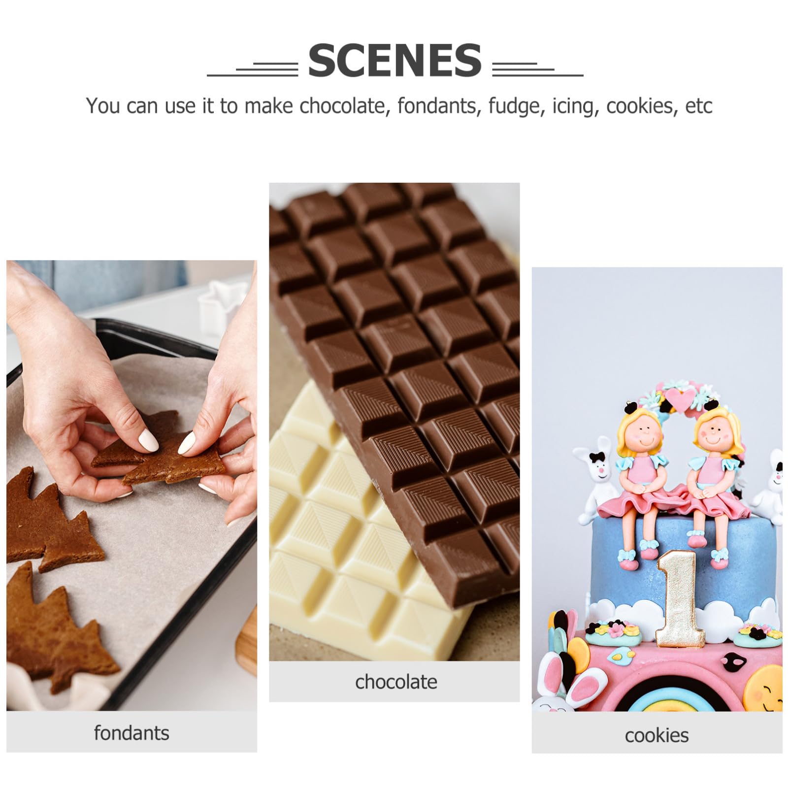 ABOOFAN 4 Sätze Keksform Keksausstecher Stempel Kuchenform Keks Backen 3d-ausstecher Plätzchen-stempel Essbar Schokoladenform Pralinenförmchen Gummiform Festform Pp Rosa 8 Stück * 4