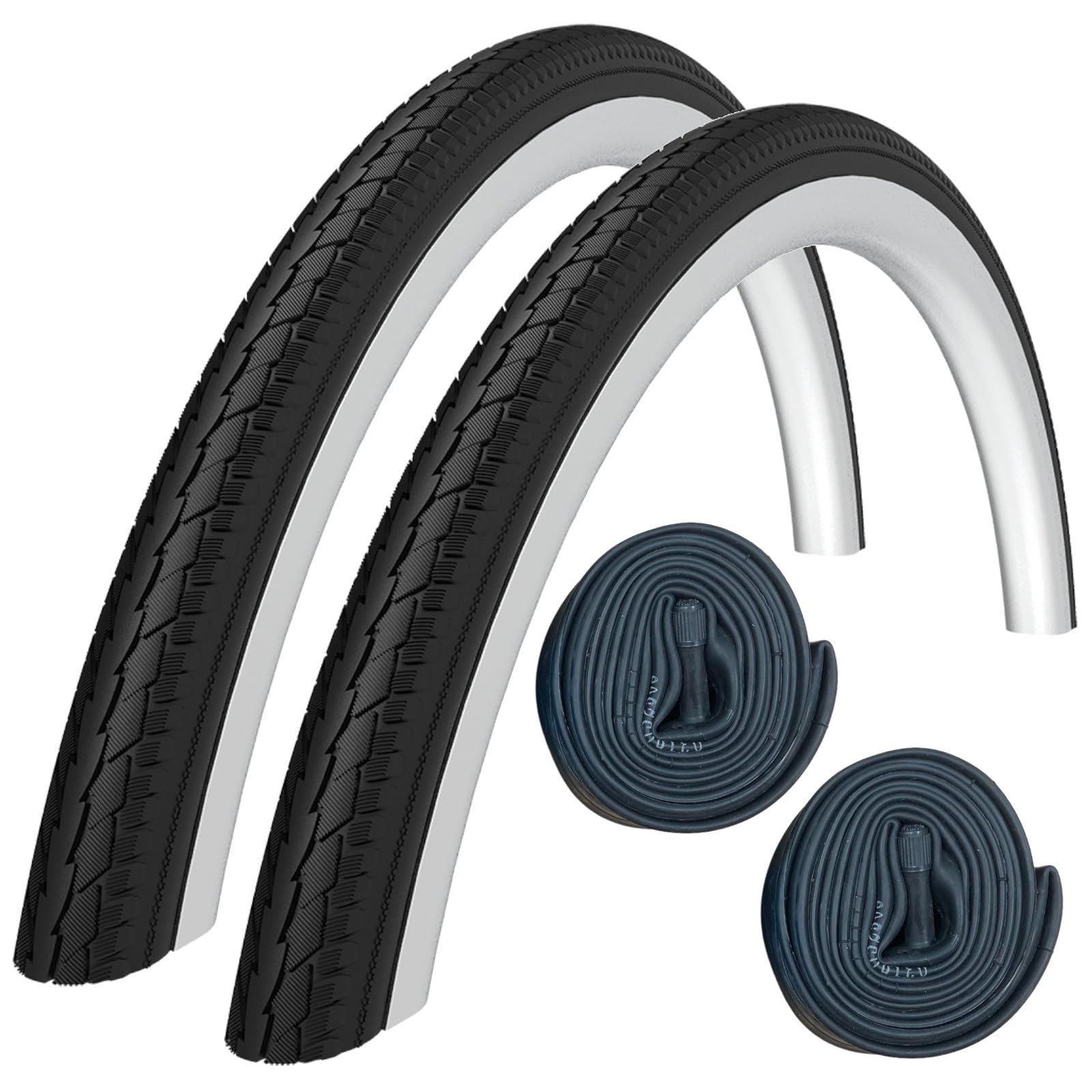 Contrast CityRide 700 x 38c Bike Tyres (Pair) with Schrader Inner Tubes