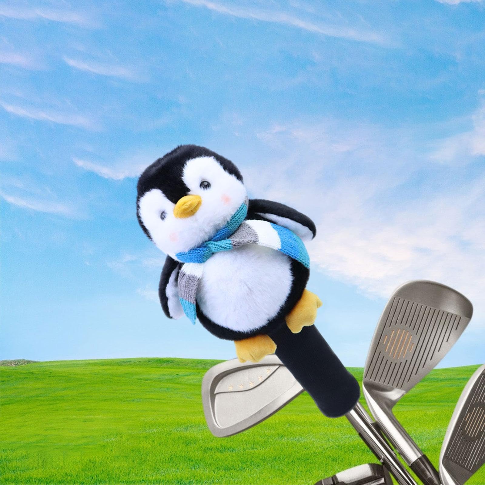 Harilla Golfschlägerhaube, lustige Schlägerkopf-Abdeckung mit Tierform, Langer Hals, Cartoon-Putter-Kopf-Abdeckung, weiche Plüsch-Driver-Schlägerkopf-Abdeckung für Hölzer & Eisen