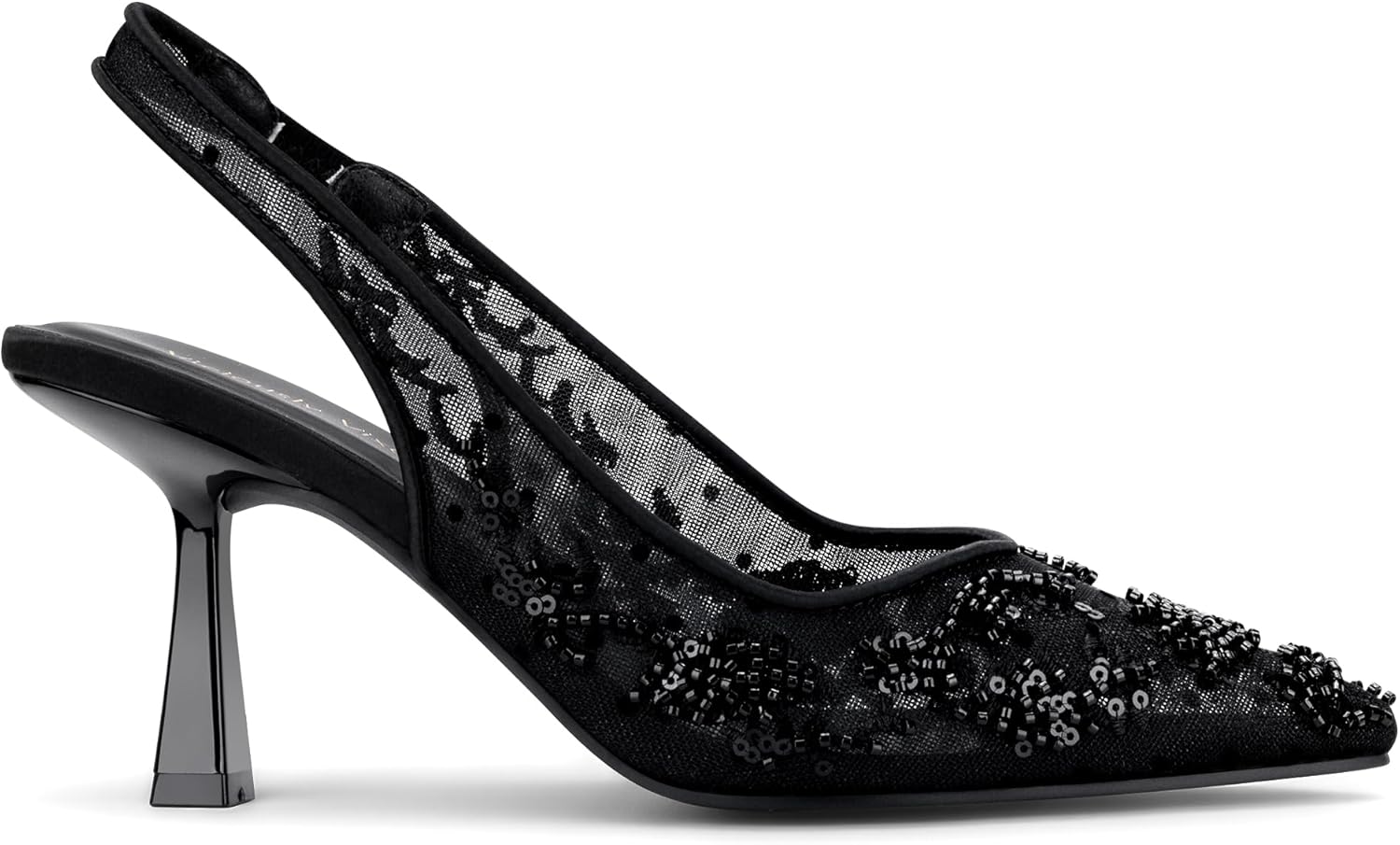 Viciously Vixen Women’s Wedding Shoes for Bride, 2.5 Inch Kitten Heels, Slingback Pumps, Rhinestone and Embroidered Bridal Heels, Elegant Dress Shoes for Evening and Parties - Image 4