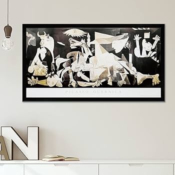 Amazon.co.jp: パブロ ピカソゲルニカの額入りポスター 「GUERNICA