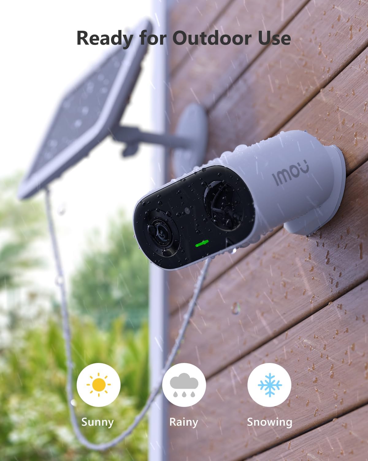 Bezprzewodowa kamera monitorująca Imou 2K WiFi Bateria, zewnętrzna/wewnętrzna kamera monitorująca, kolorowe widzenie w nocy, wykrywanie ludzi, IP65, dwukierunkowe audio, syrena