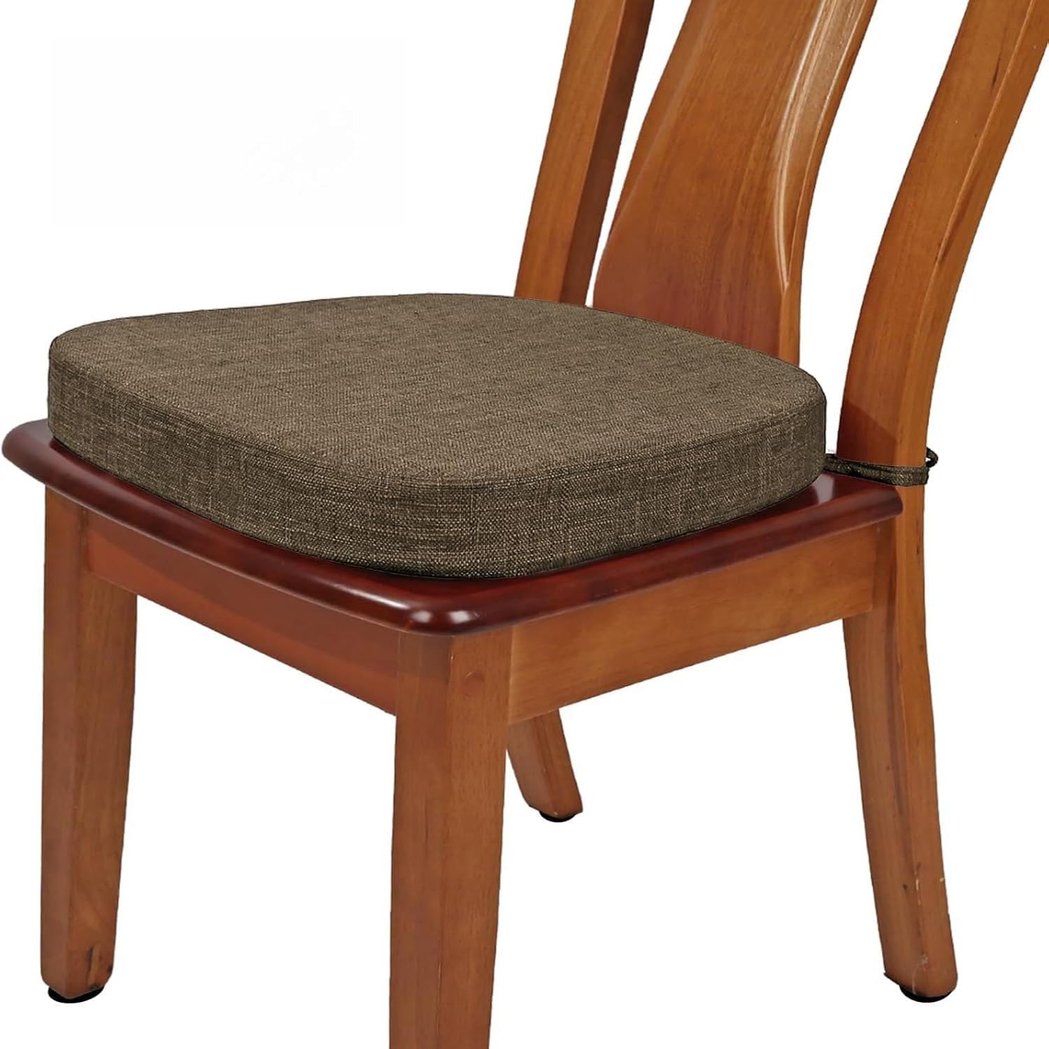 Holomaalahi Brown U Shaped Outdoor Cushions 48X48x8cm Chair Pads For Dining Chairs With Ties & Removable Cover