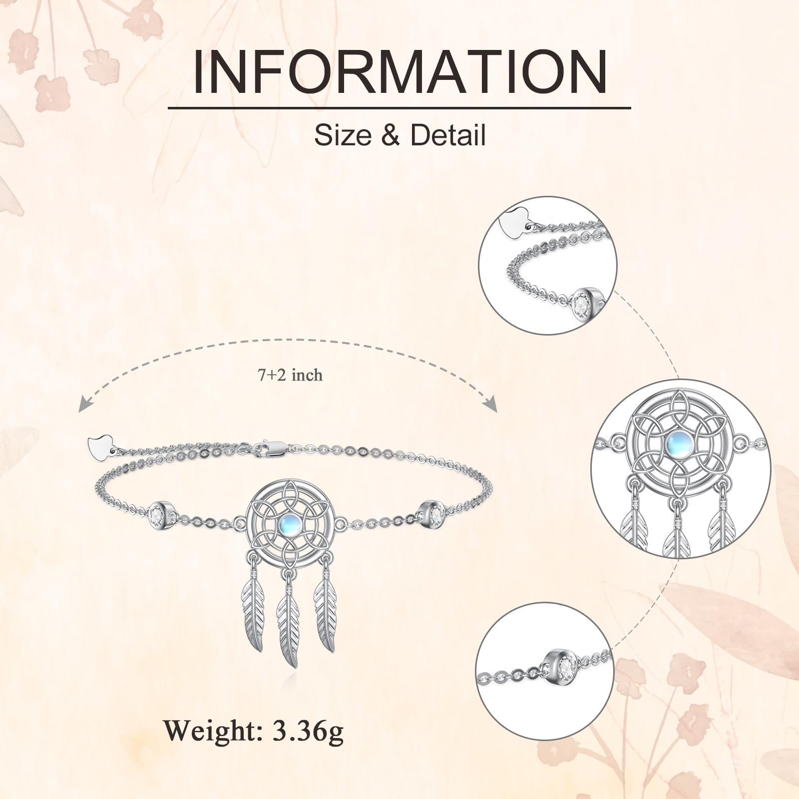 VONALA Bracelet for Women 925 Sterling Silver Evil Eye/Butterfly/Celtic Flower/Tree of Life/Bracelet Jewellery Gift for Girls
