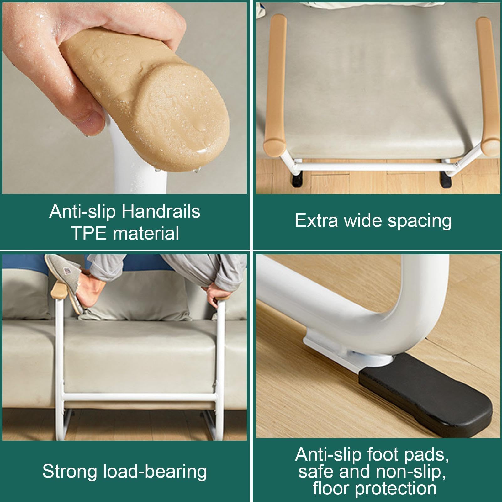 Ayuda para levantarse del sofá, carga máx. 150 kg medidas fijas fácil montaje peso 4,31 kg – ideal para movilidad reducida y postoperatorio (rodilla/tobillo)