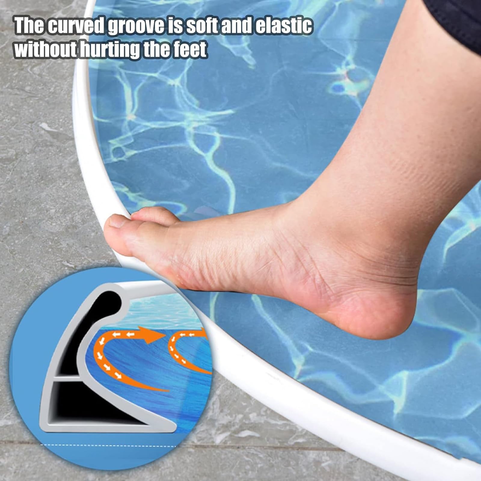 Striscia di ritenzione dell'acqua in silicone, striscia impermeabile autoadesiva e pieghevole, striscia di ritenzione dell'acqua per pavimento, per striscia di ritenzione dell'acqua sul davanzale dell
