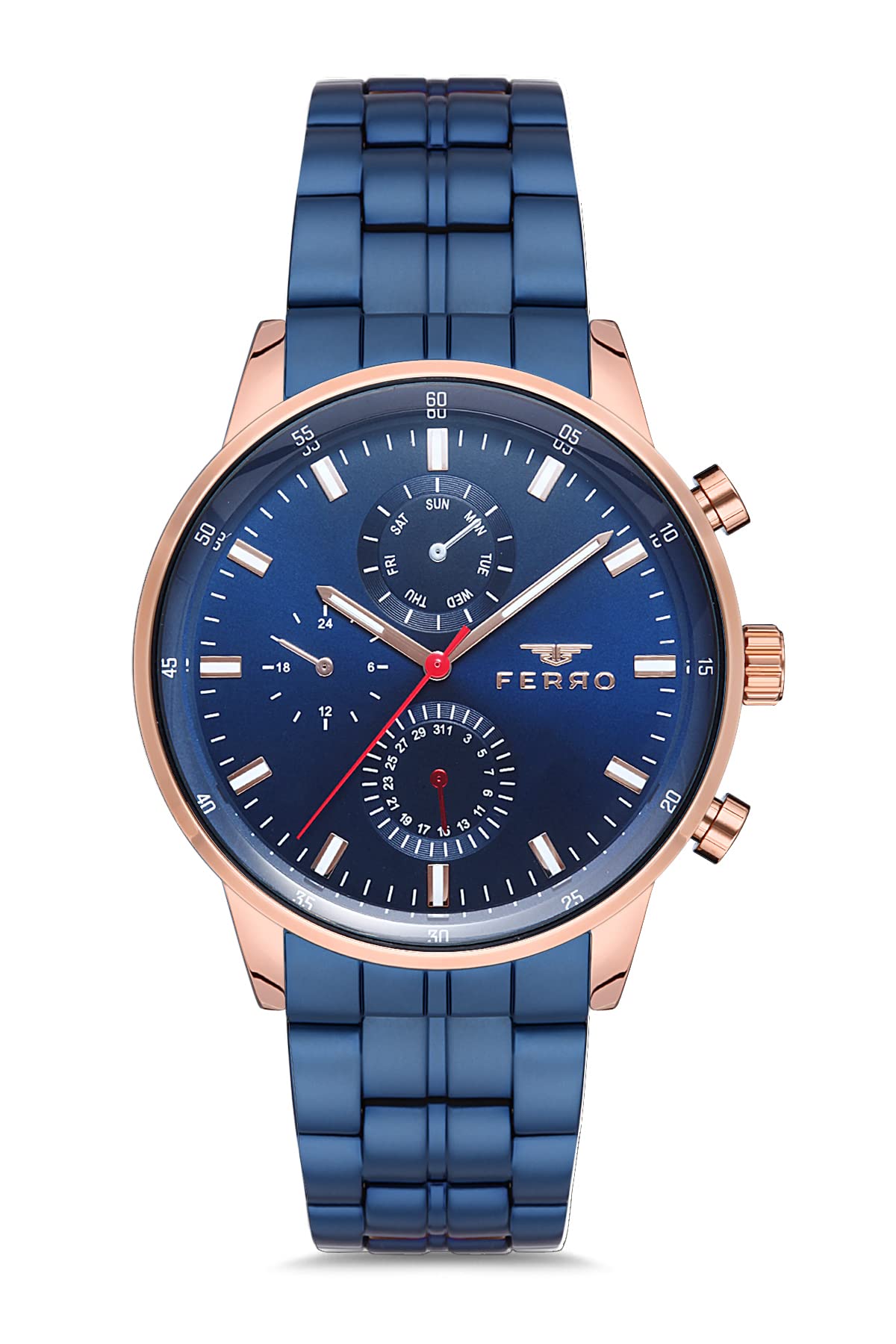 Ferro Analog Blue Dial Mens Watch-FM11061A-T (B09RZNGGQC) Amazon Price History, Amazon Price Tracker