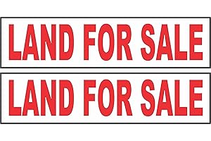 2-6x24 Land for Sale Sign: Vibrant Red Rider Sign for Real Estate Sales