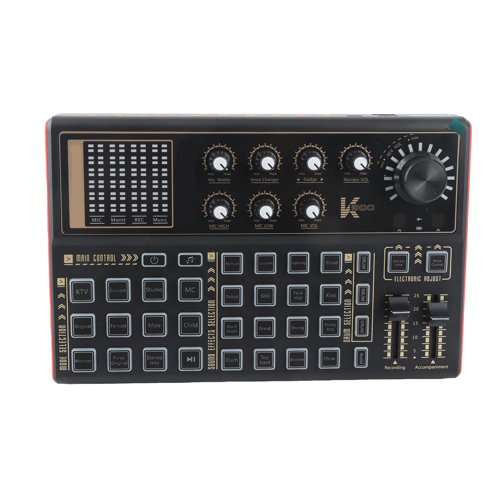 SK300 Live-Soundkarten-Voice-Changer-Mixer mit Hoher Kompatibilität für Smartphone-Computerspiele, Drahtlose Verbindung Verfügbar (Soundkarten-Kit)