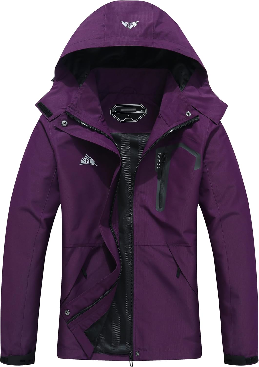 Lightweight Waterproof Women’s Rain Jacket with Detachable Hood Lightweight Waterproof Women’s Rain Jacket with Detachable Hood