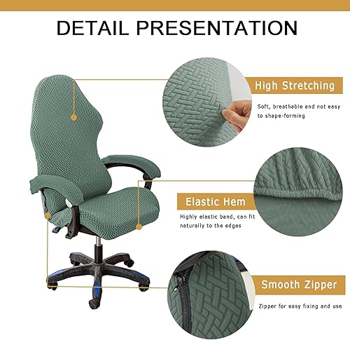 Miniatura 4 de Fundas para sillas de juego con fundas para apoyabrazos, funda para silla de escritorio, funda para silla de computadora, funda elástica para silla