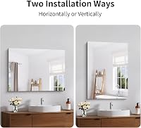 COFENY Frameless tükör 60x45 cm, pattanásmentes fürdőszobai fali tükör 4