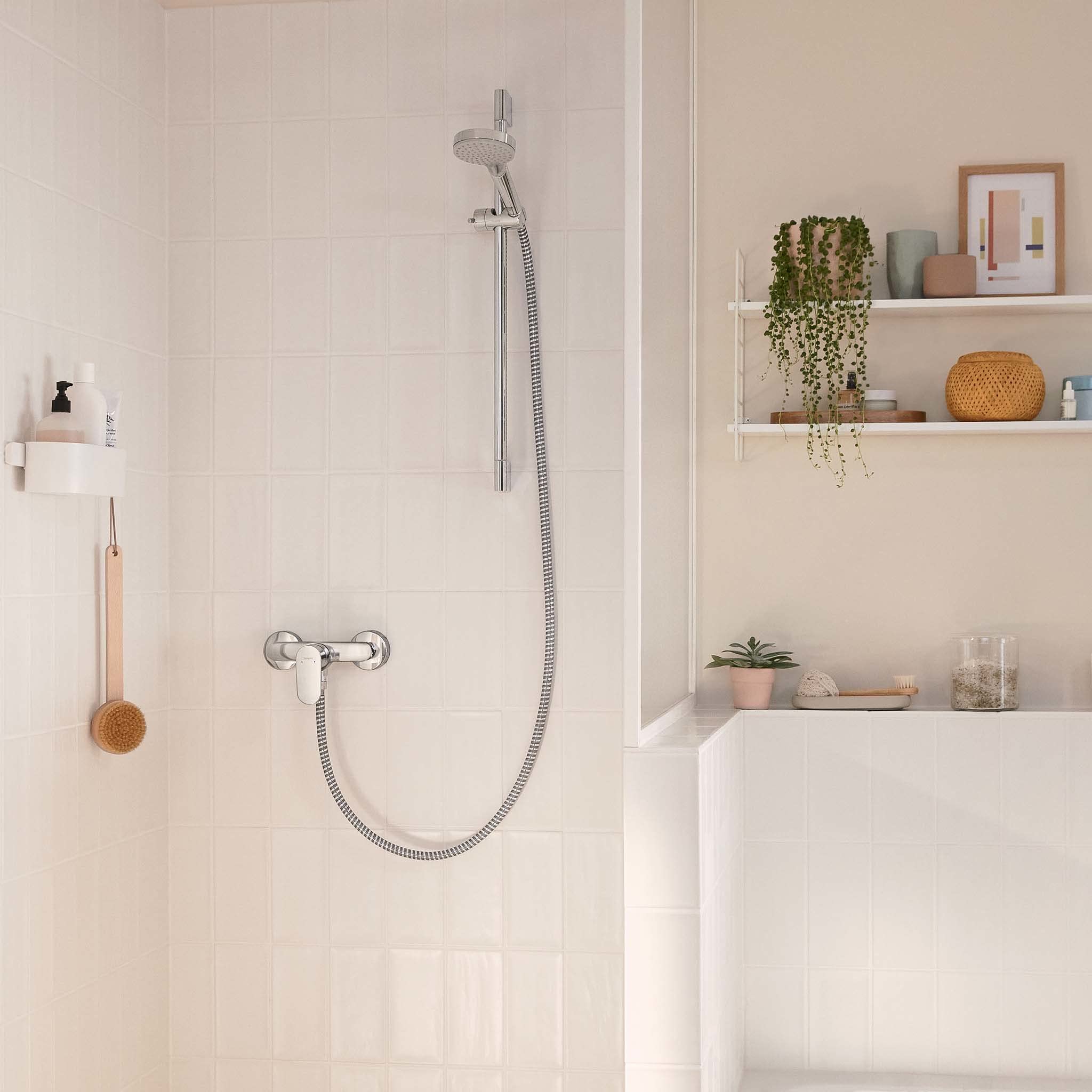 hansgrohe Rebris S miscelatore monocomando per doccia esterno, rubinetto per doccia a 1 funzione, cromo