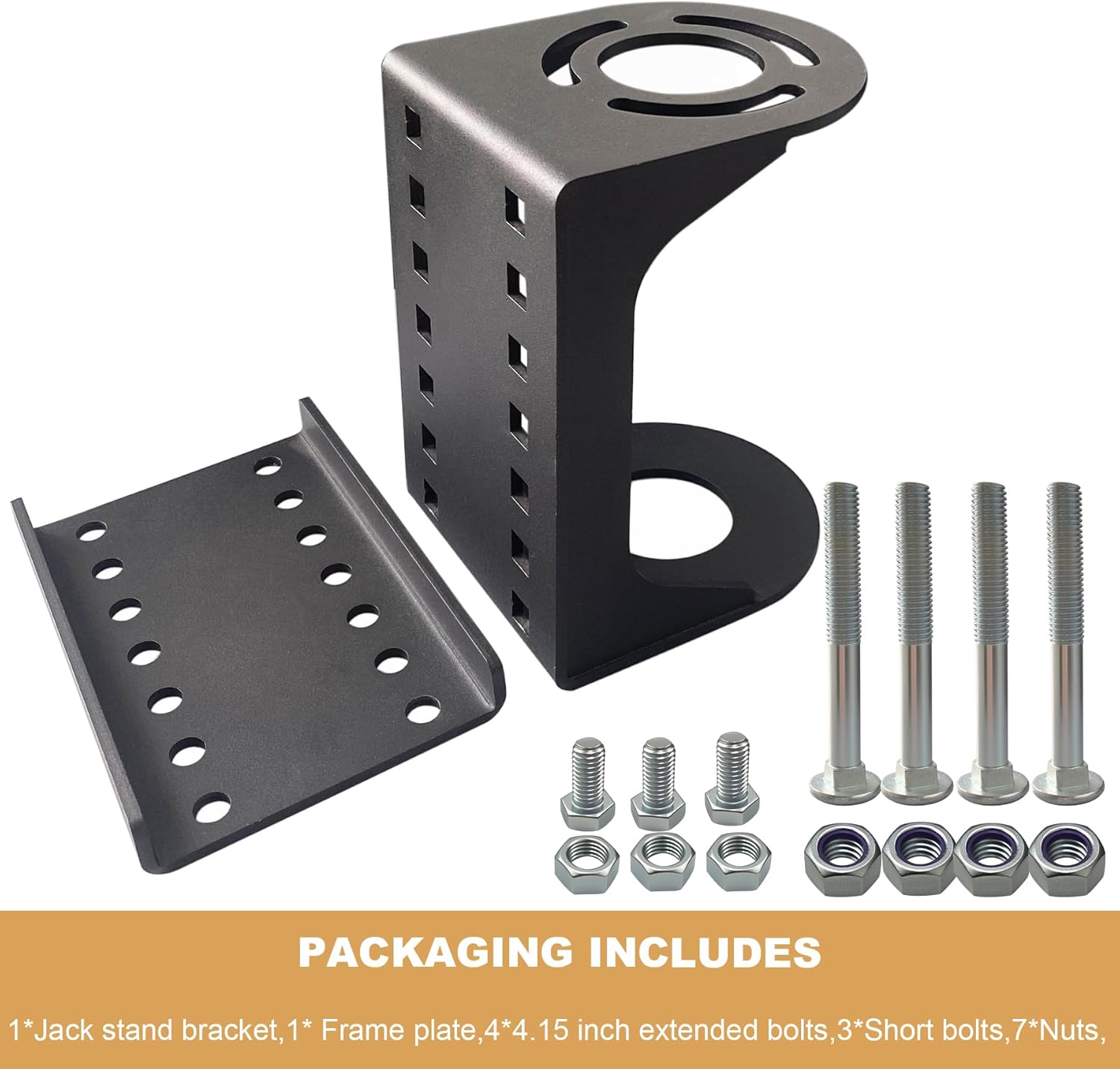 Heavy Steel Structure Trailer Tongue Jack Stand Bracket Bolt-On Relocation Kit Electric Jack Mounting Kit for 3-Bolt and A-Frame Style Trailer Jack Quick Installation