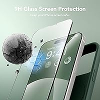 Vista 6 de GONEZ Funda de silicona para iPhone 14 Pro Max, compatible con MagSafe, con protector de pantalla + protector de lente de cámara, silicona líquida a